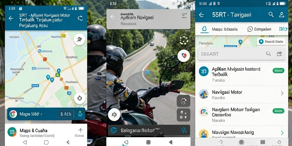 Antarmuka pengguna 55RT yang mudah digunakan untuk navigasi motor.