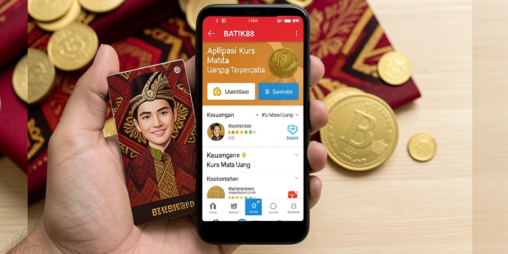 Tampilan antarmuka aplikasi BATIK88 untuk monitoring kurs mata uang.