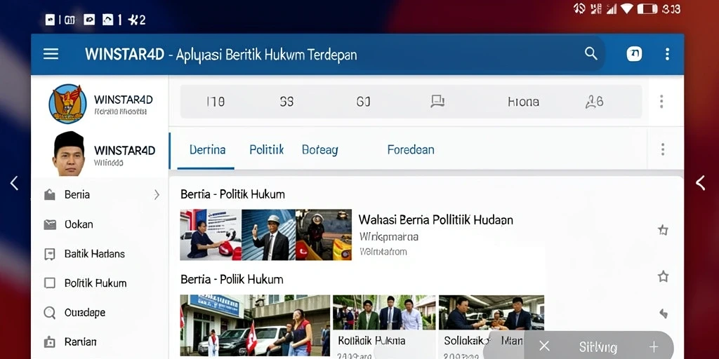 Tampilan antarmuka WINSTAR4D yang ramah pengguna dalam berita politik hukum.